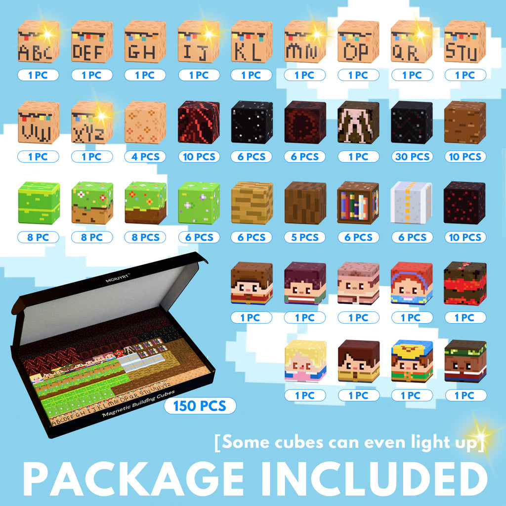 Moiuyrt Stranger Things Upside Down 150PCS Magnetic Building Blocks