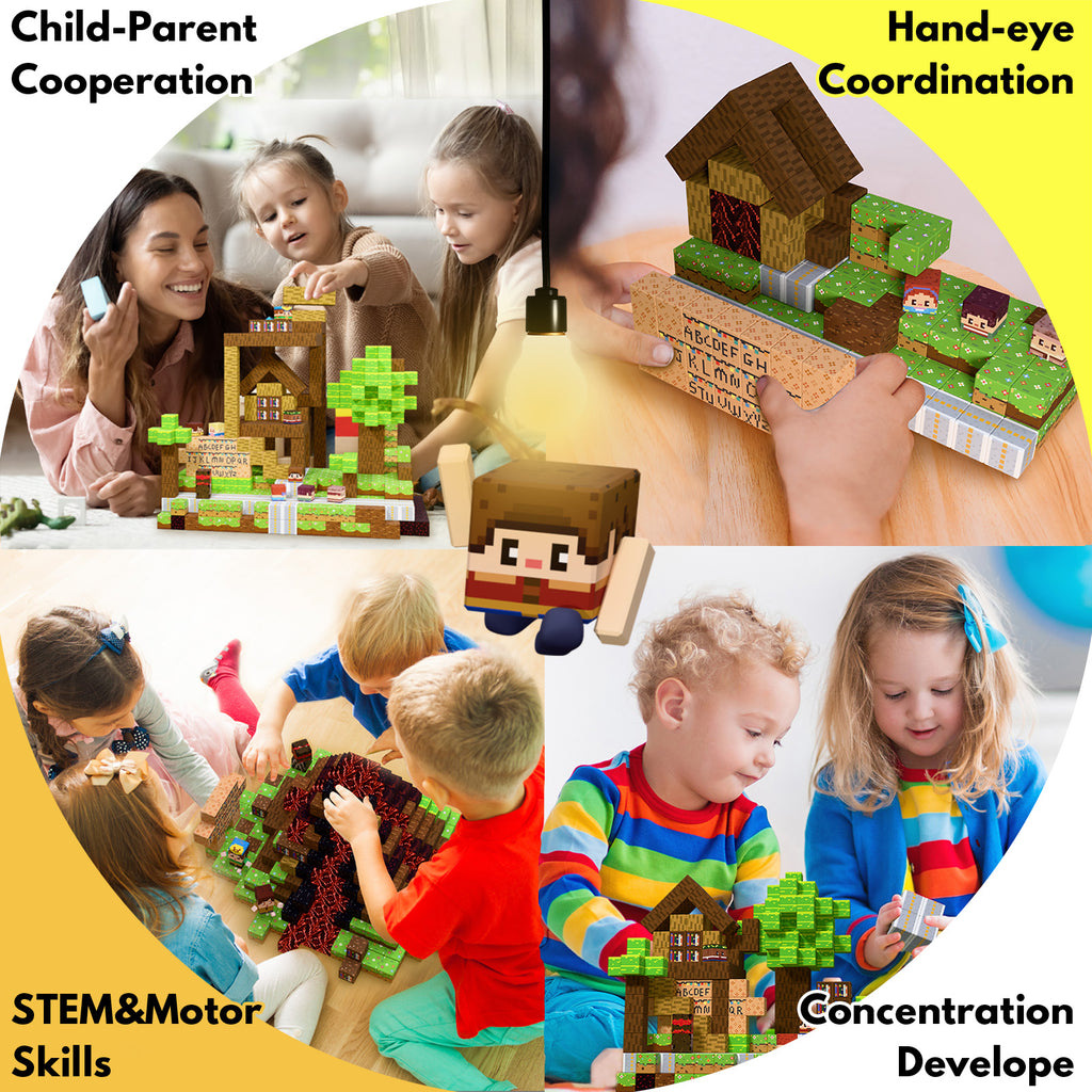 Moiuyrt Stranger Things Upside Down 150PCS Magnetic Building Blocks