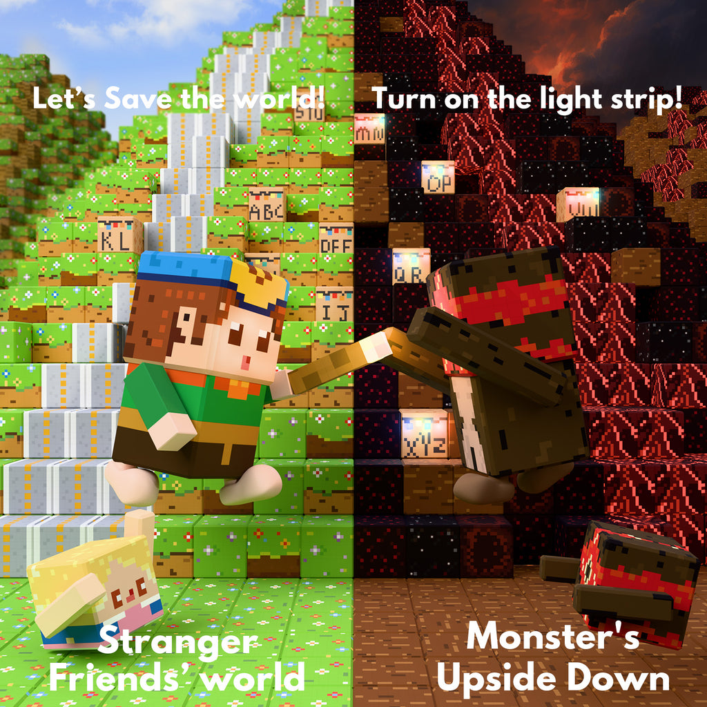 Moiuyrt Stranger Things Upside Down 150PCS Magnetic Building Blocks