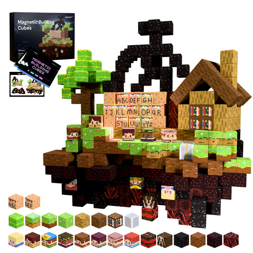 Moiuyrt Stranger Things Upside Down 150PCS Magnetic Building Blocks